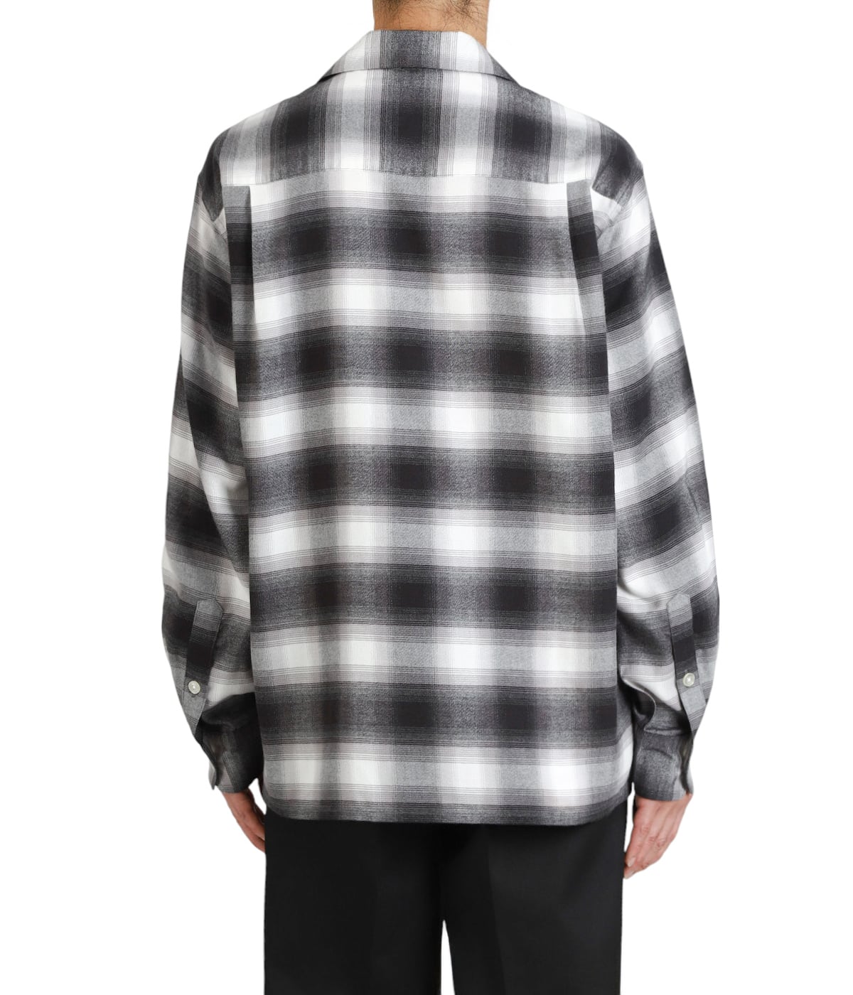 OMBRE CHECK OPEN COLLAR SHIRT L/S ( TYPE-2 ) | WACKO MARIA