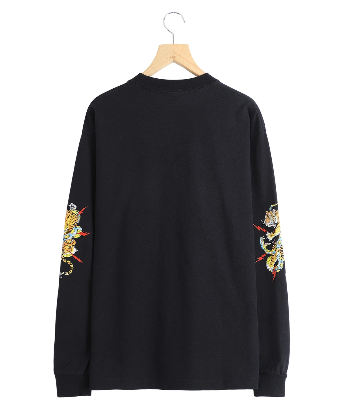 M 新品 WACKOMARIA TIM LEHI 長袖 Tシャツ ロンT 黒 虎 XLサイズ WACKOMARIA tim lehi 刺繍ロゴ 虎 ロンT