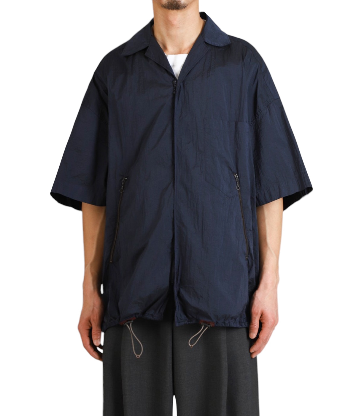 kolor カラー　半袖プルオーバーシャツ　NAVY サイズ2 オープンカラーシャツ | kolor(カラー) / トップス 半袖シャツ