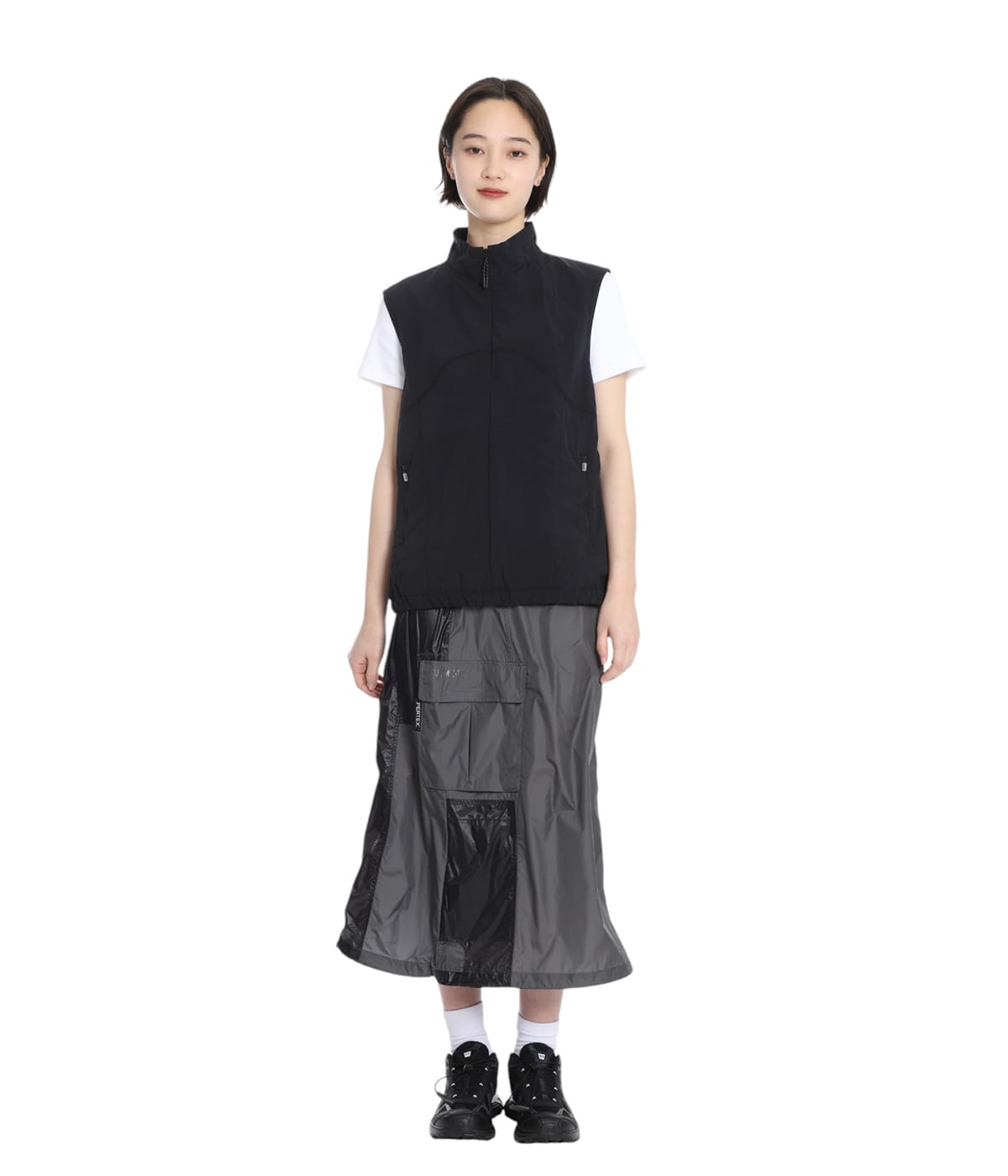 MARMOT CAPITAL / マーモットキャピタル ： [レディース]CURVE STITCH NYLON VEST ： 25SS-L2-06[DEA][コンパクト] MARMOT CAPITAL / マーモットキャピタル ： [レディース]CURVE