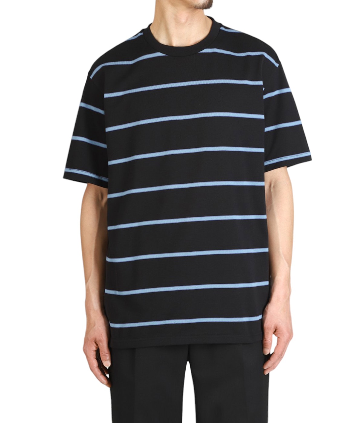 【WACKO MARIA】STRIPED CREW NECK T-SHIRT ( TYPE-1 ) Wacko Maria Striped Crew Neck T-Shirt - Green/Yellow