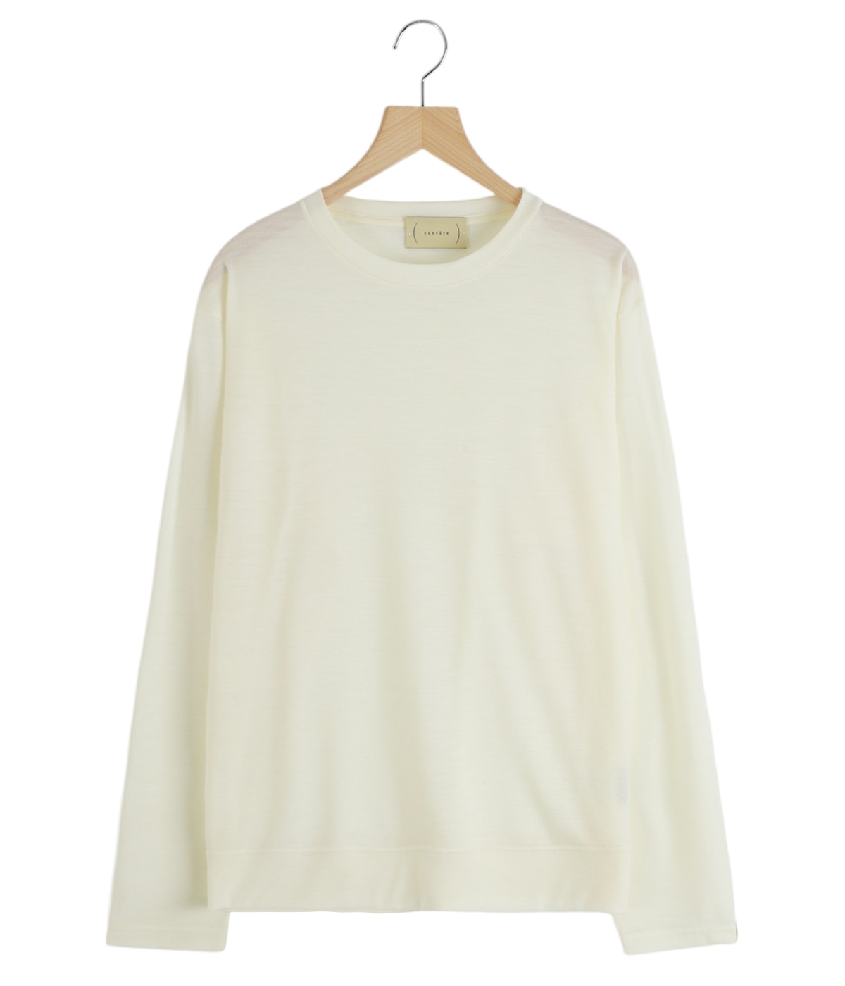 cantate カンタータ　22aw クルーネックスウェット　マスタード　48 Washable Wool L/S Shirts | cantate(カンタータ) / トップス