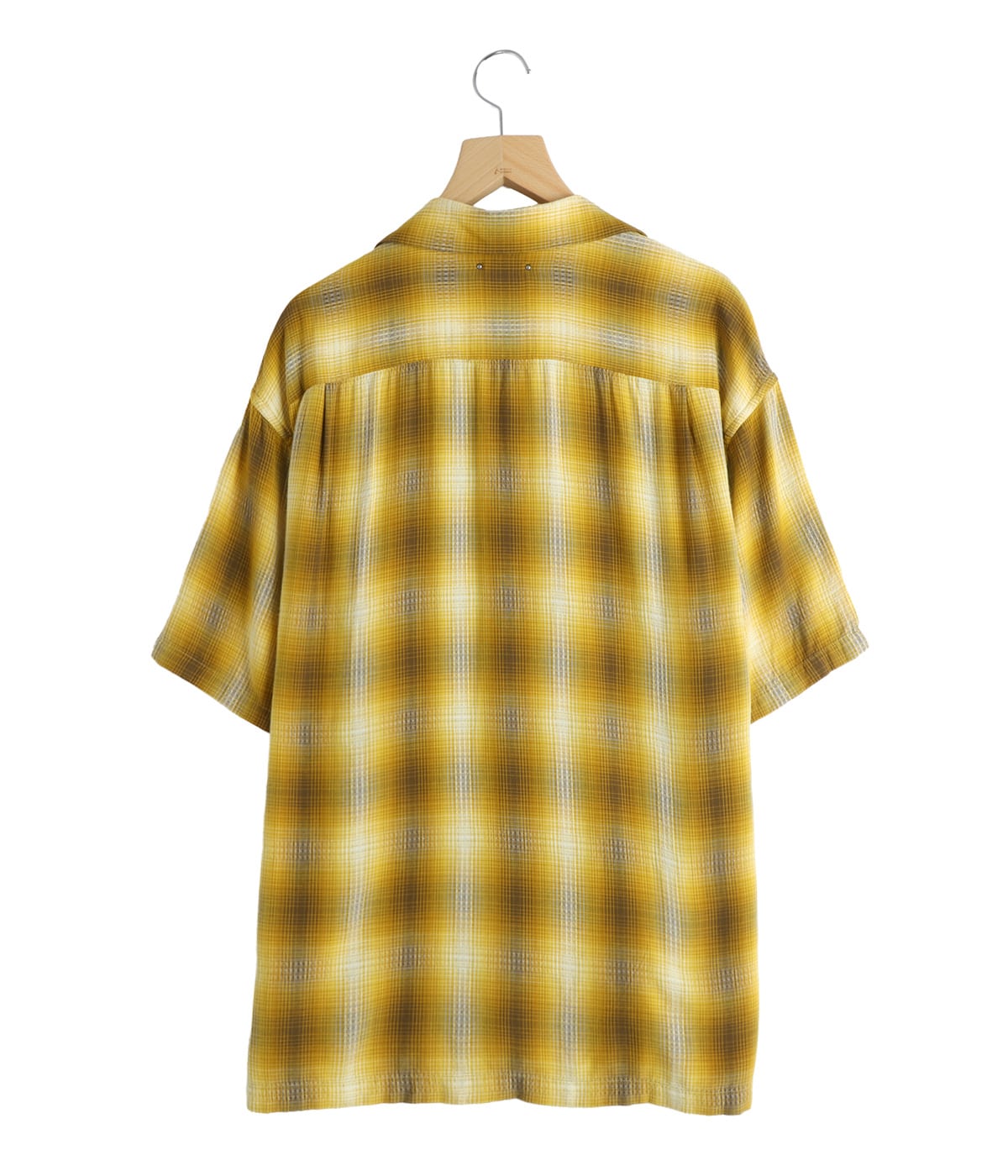 Rayon Dobby Plaid S.S Open Collar SH | MINEDENIM(マインデニム
