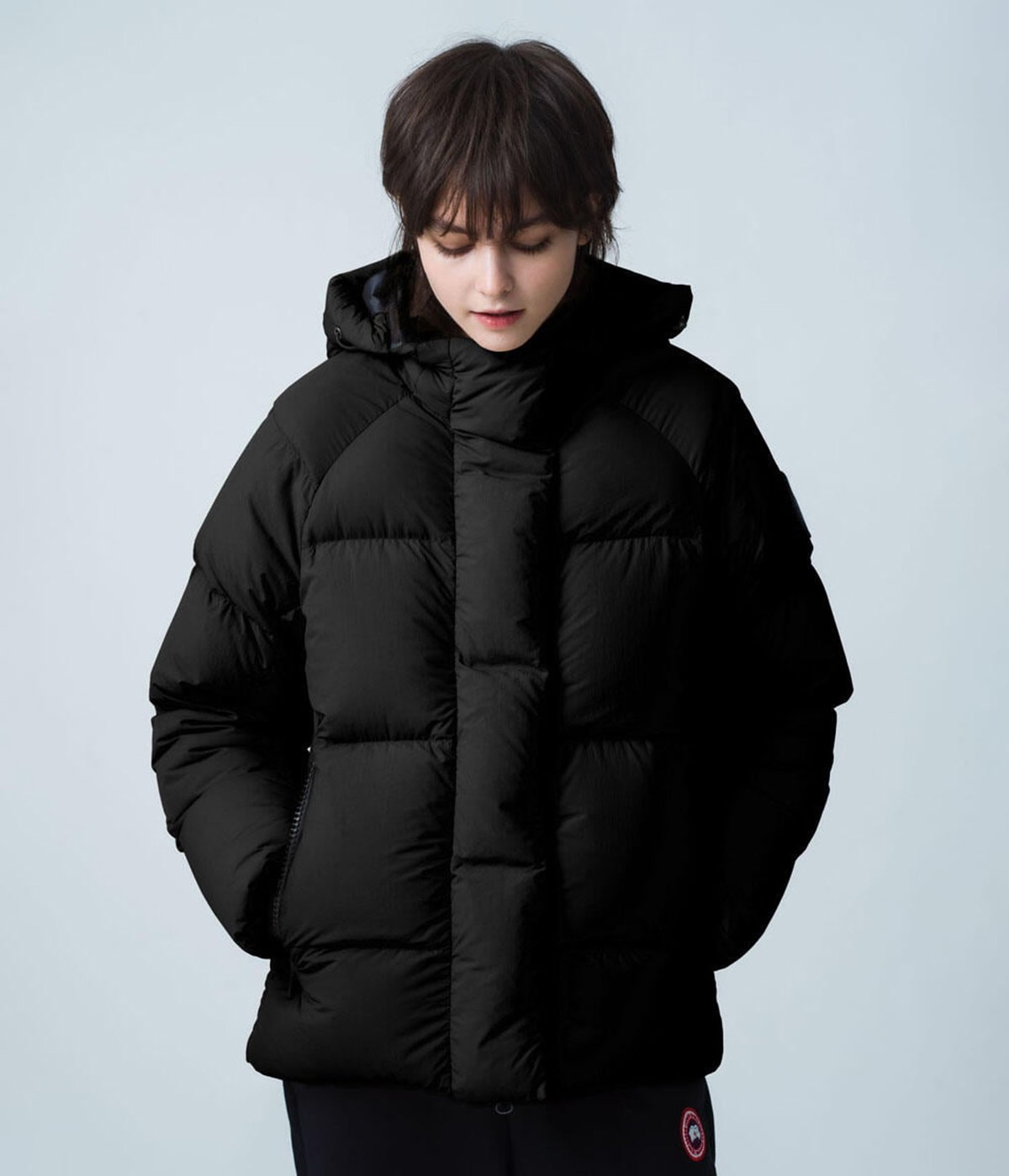大きいサイズ GOLDEN GOOSE ナイロン フーデットコート ブラック ブロンテ パーカ(2603WJ)｜ギフト for Her｜ギフト｜カナダ