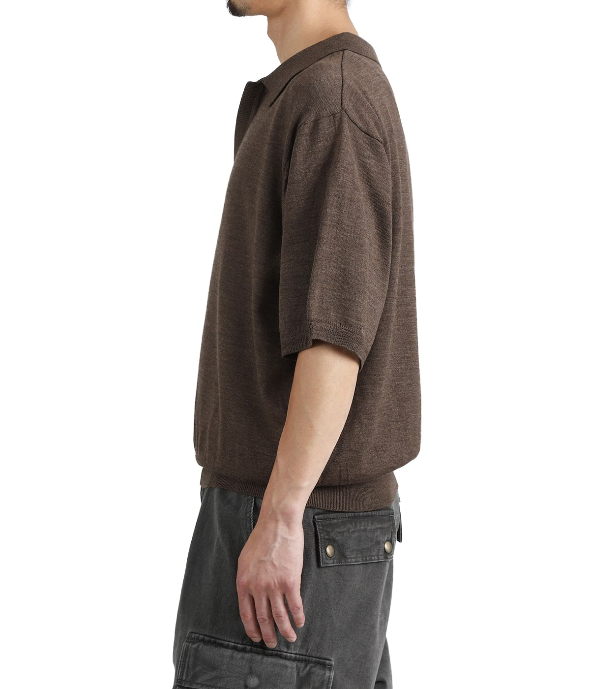 SUGARHILL ブラック サイズ2 25SS ギマニット ポロシャツ WOOL KNIT HALF SLEEVE POLO | SUGARHILL(シュガーヒル) / トップス