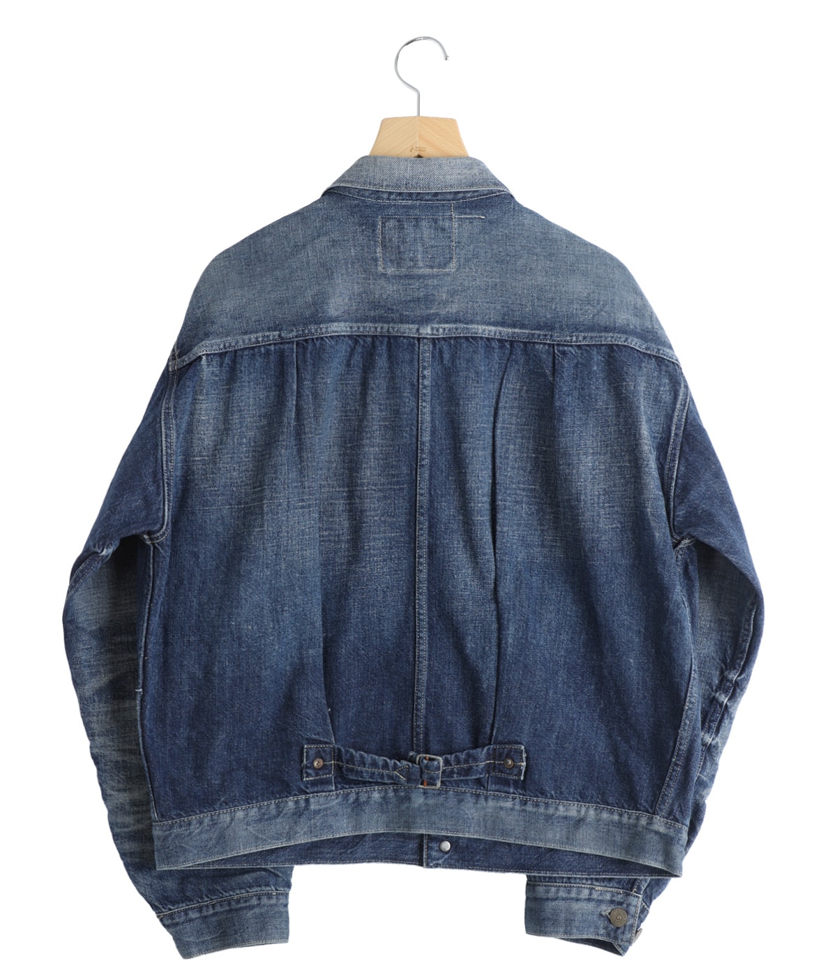 RECYCLED SUVIN COTTON YARN 11.5oz DENIM BLOUSE VINTAGE WASHED