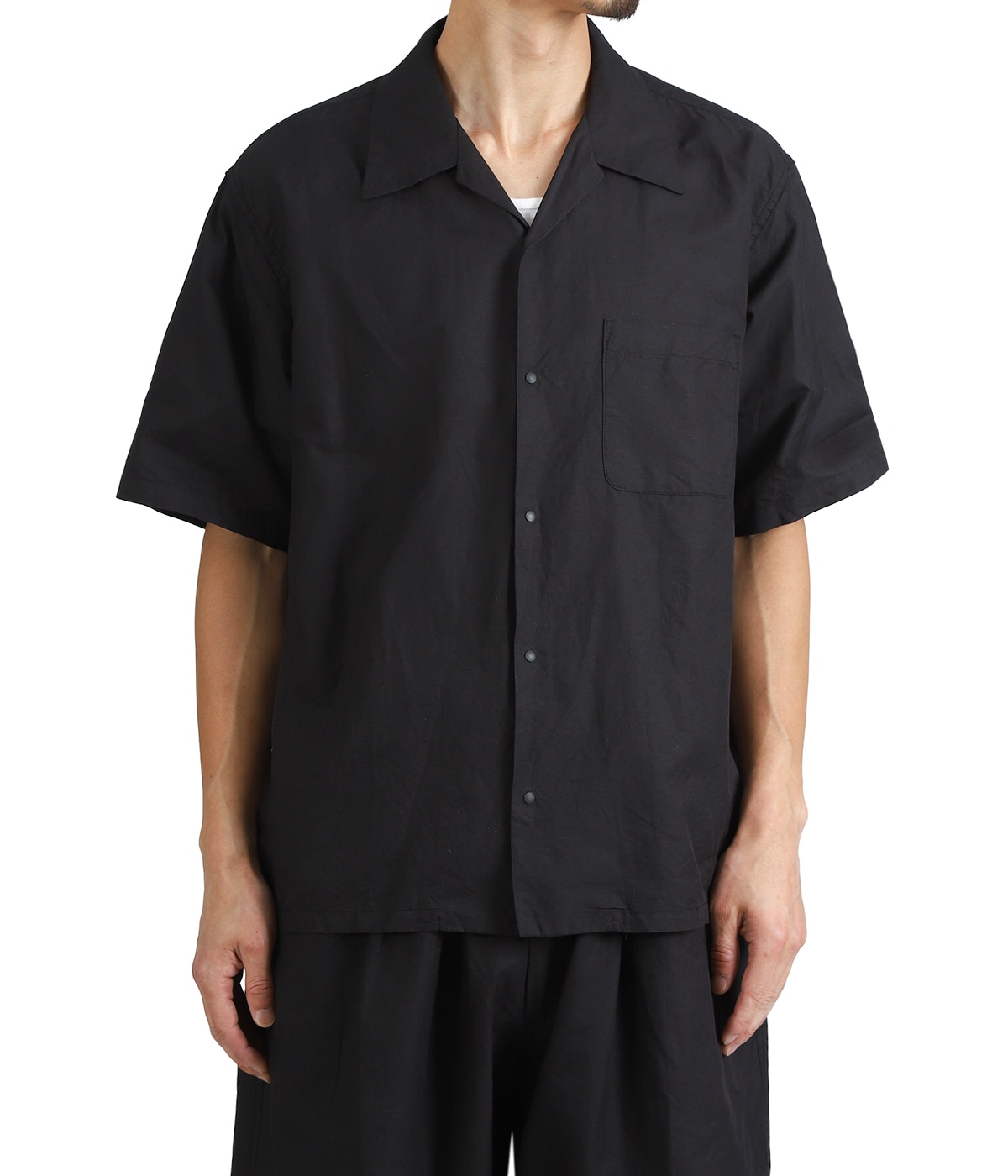 COTTON / RAMIE BROAD SNAP SHIRT | GOLD(ゴールド) / トップス 半袖