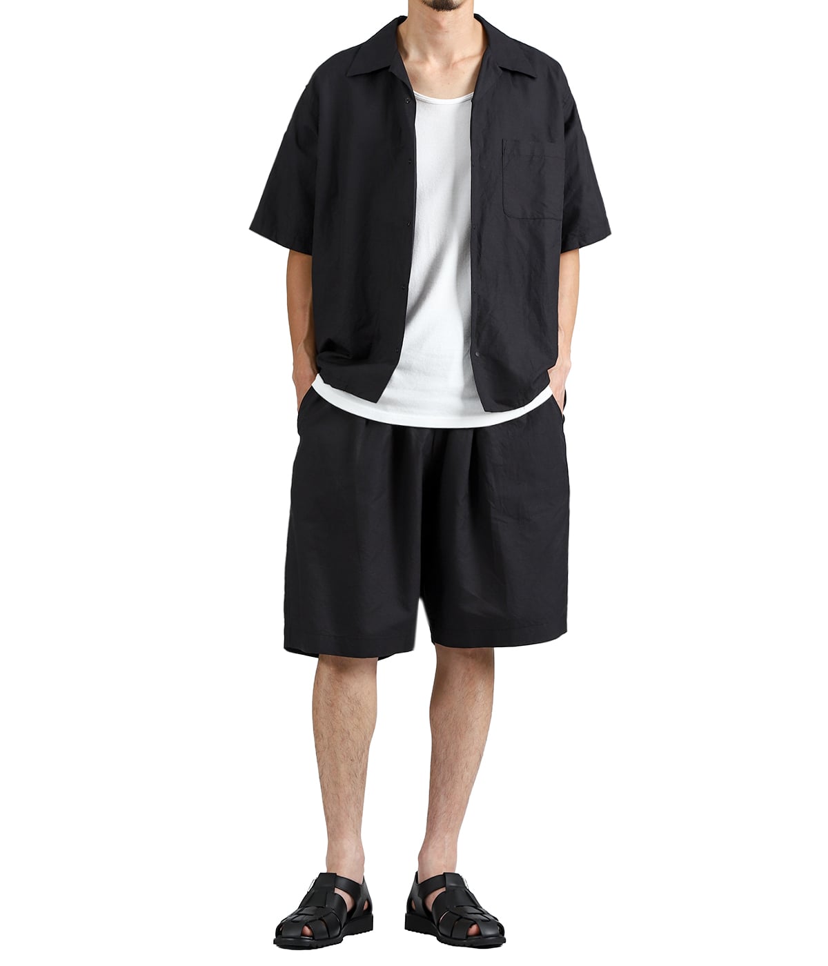 COTTON / RAMIE BROAD SNAP SHIRT | GOLD(ゴールド) / トップス 半袖