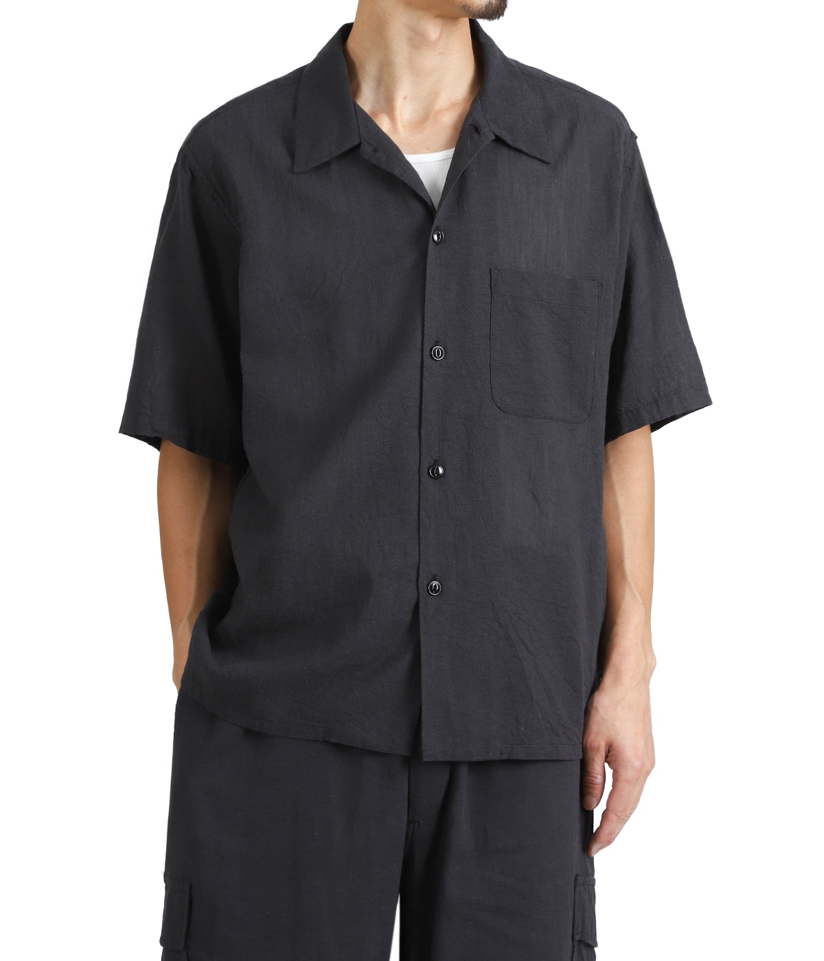 SELVEDE OXFORD S/S OPEN SHIRT | GOLD(ゴールド) / トップス 半袖