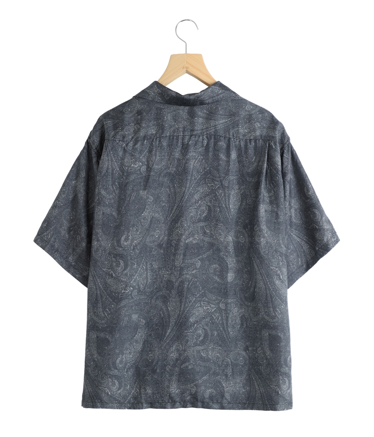 PAISLEY PATTERN SILK TWILL S/S OPEN SHIRT | GOLD(ゴールド