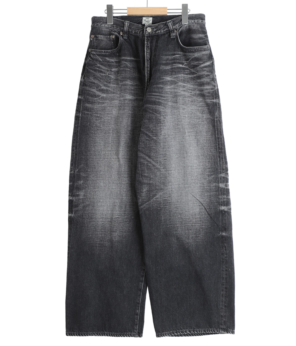 RECYCLED SUVIN COTTON YARN 11.5oz DENIM 5POCKET WIDE PANTS VINTAGE 