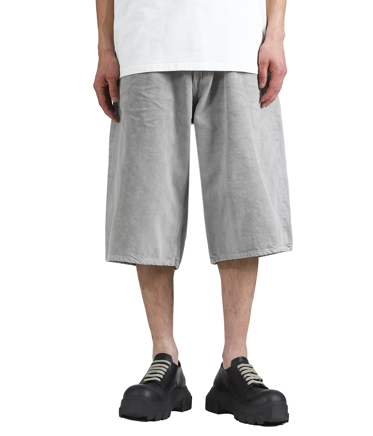 RECYCLED SUVIN COTTON YARN 11.5oz DENIM 5POCKET WIDE SHORTS