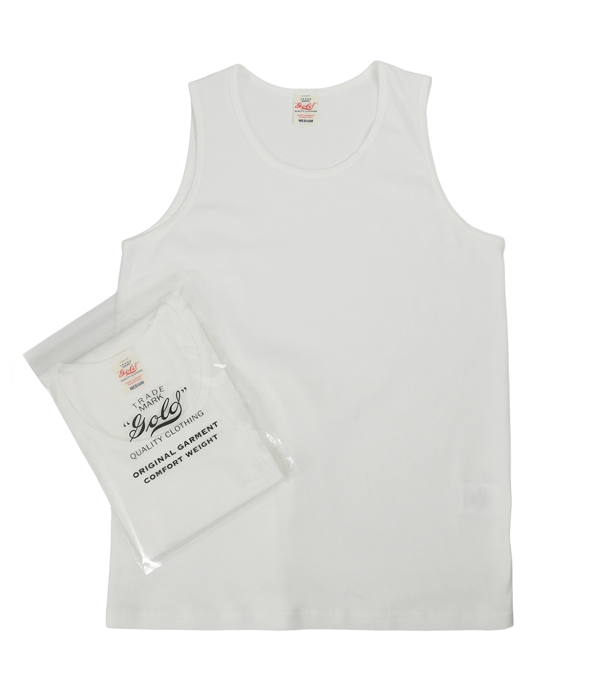 30/1 ORGANIC COTTON 1-PACK TANK TOP | GOLD(ゴールド) / トップス