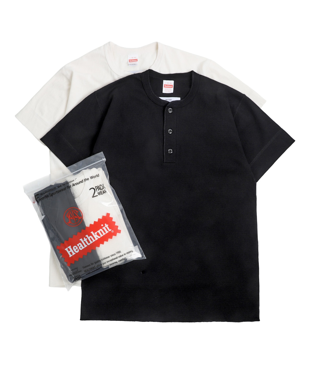 HEALTHKNIT HENRY NECK 2Pack S/S | MASSES(マシス) / トップス