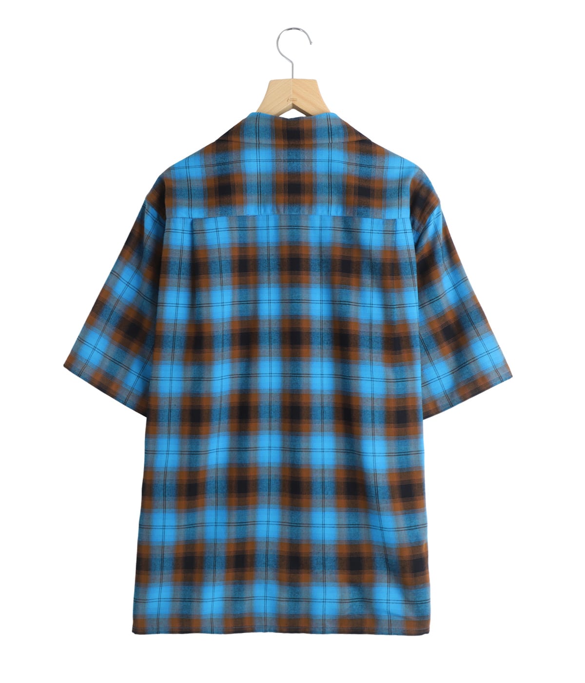 OMBRE CHECK OPEN COLLAR SHIRT S/S ( TYPE-2 ) | WACKO MARIA