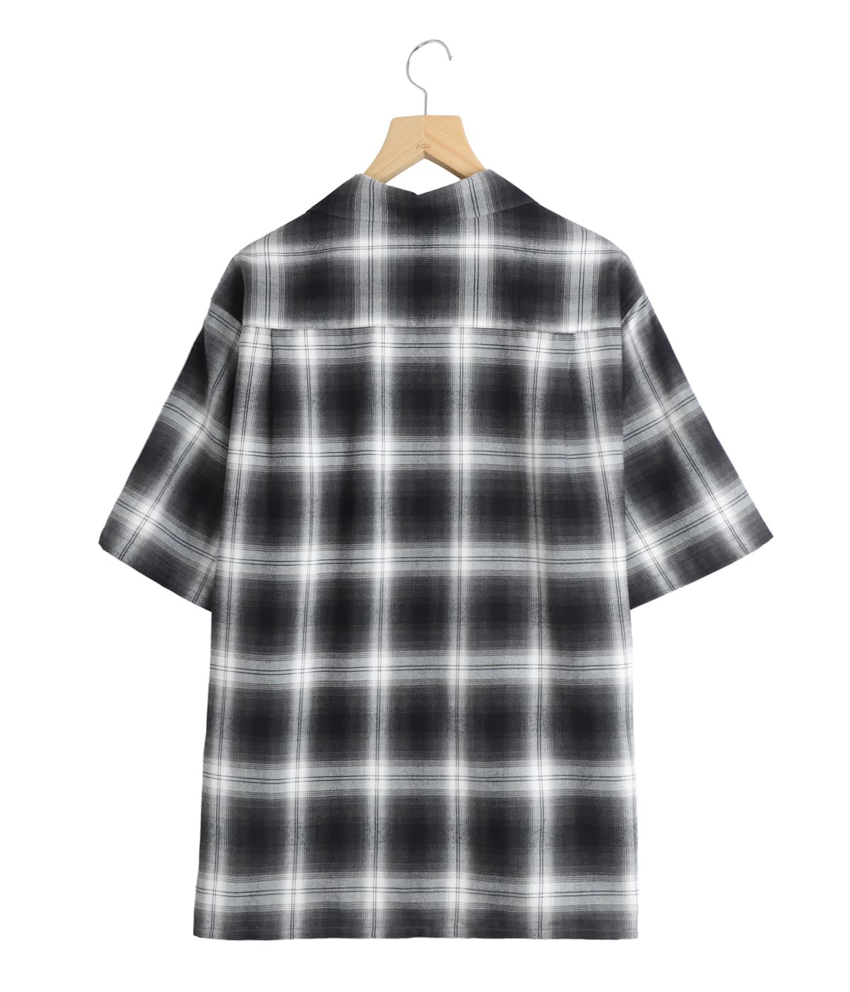 OMBRE CHECK OPEN COLLAR SHIRT S/S ( TYPE-2 ) | WACKO MARIA