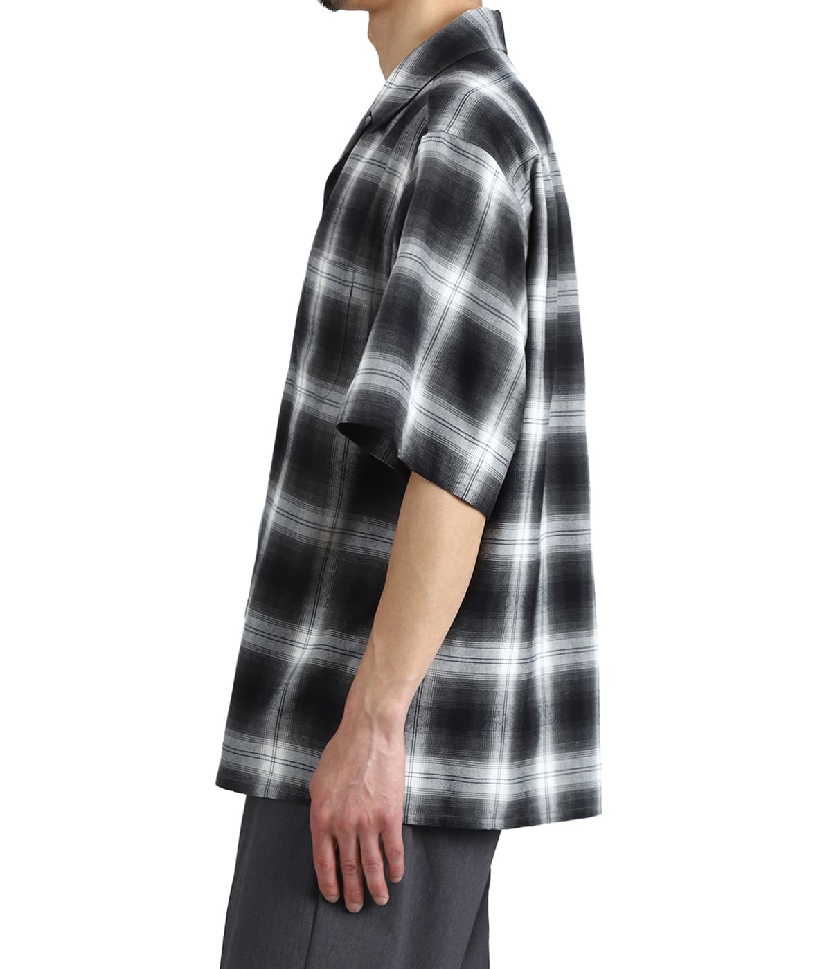 OMBRE CHECK OPEN COLLAR SHIRT S/S ( TYPE-2 ) | WACKO MARIA
