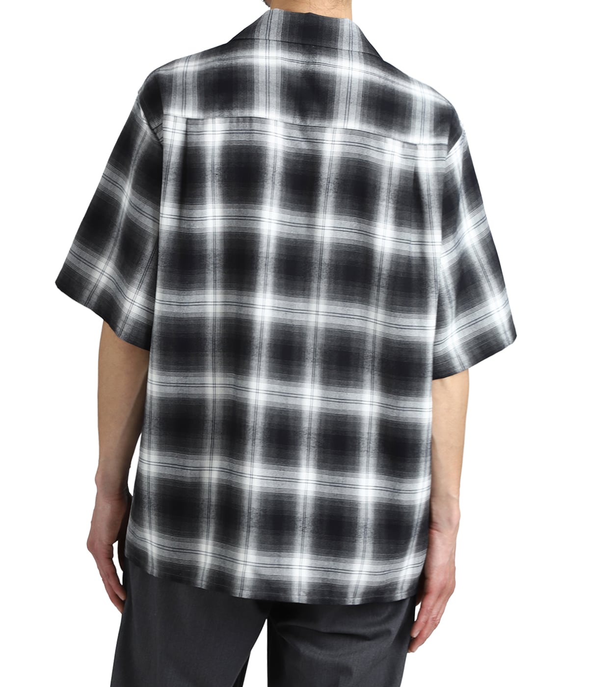 OMBRE CHECK OPEN COLLAR SHIRT S/S ( TYPE-2 ) | WACKO MARIA