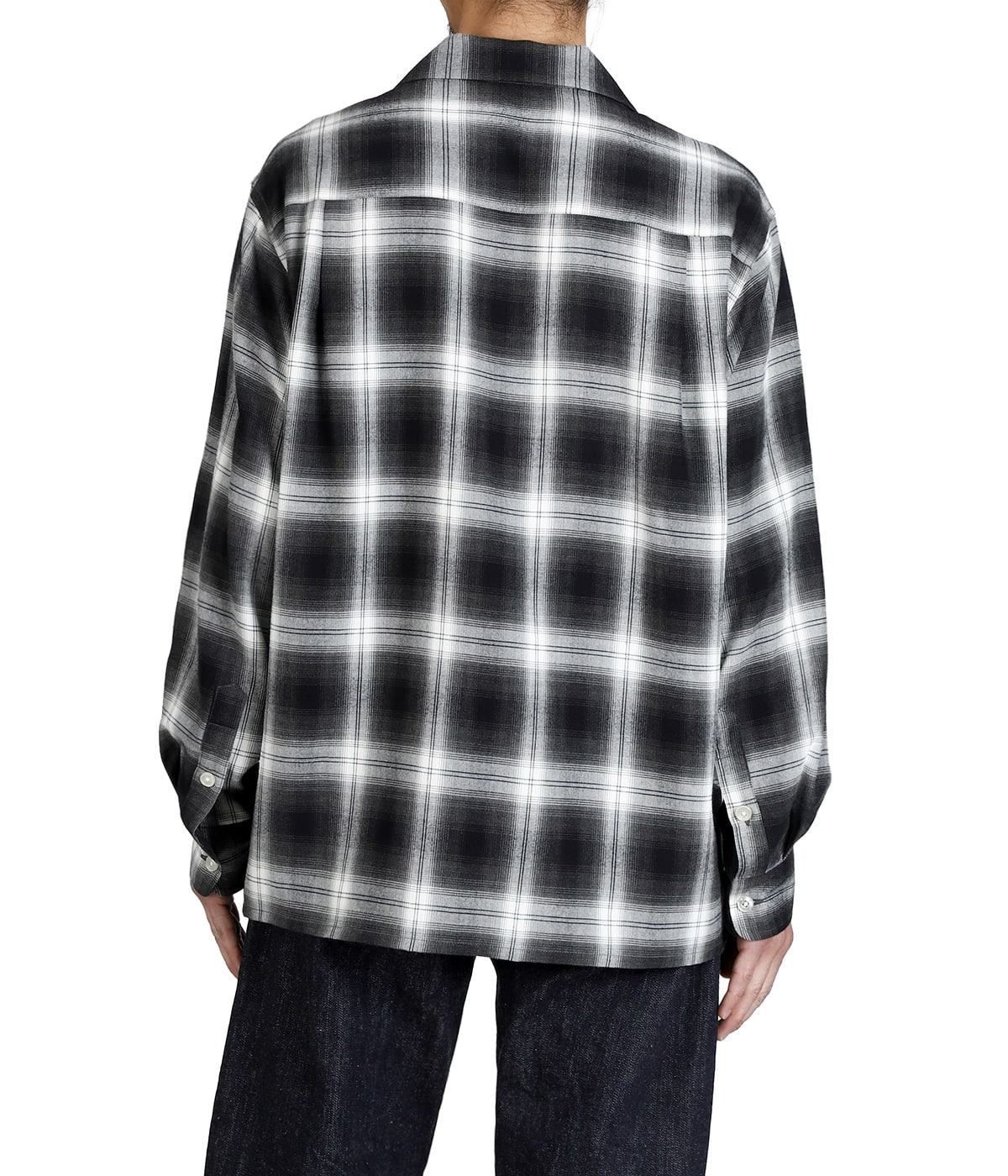 OMBRE CHECK OPEN COLLAR SHIRT L/S ( TYPE-1 ) | WACKO MARIA