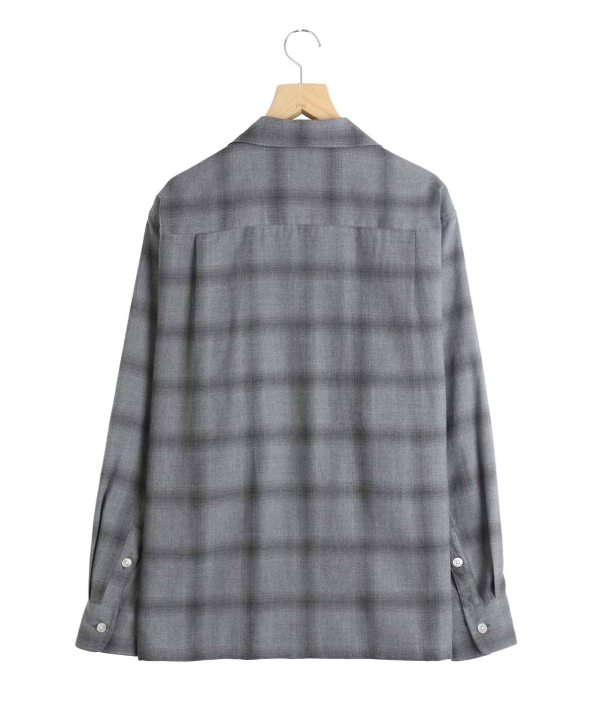 OMBRE CHECK OPEN COLLAR SHIRT L/S | WACKO MARIA(ワコマリア