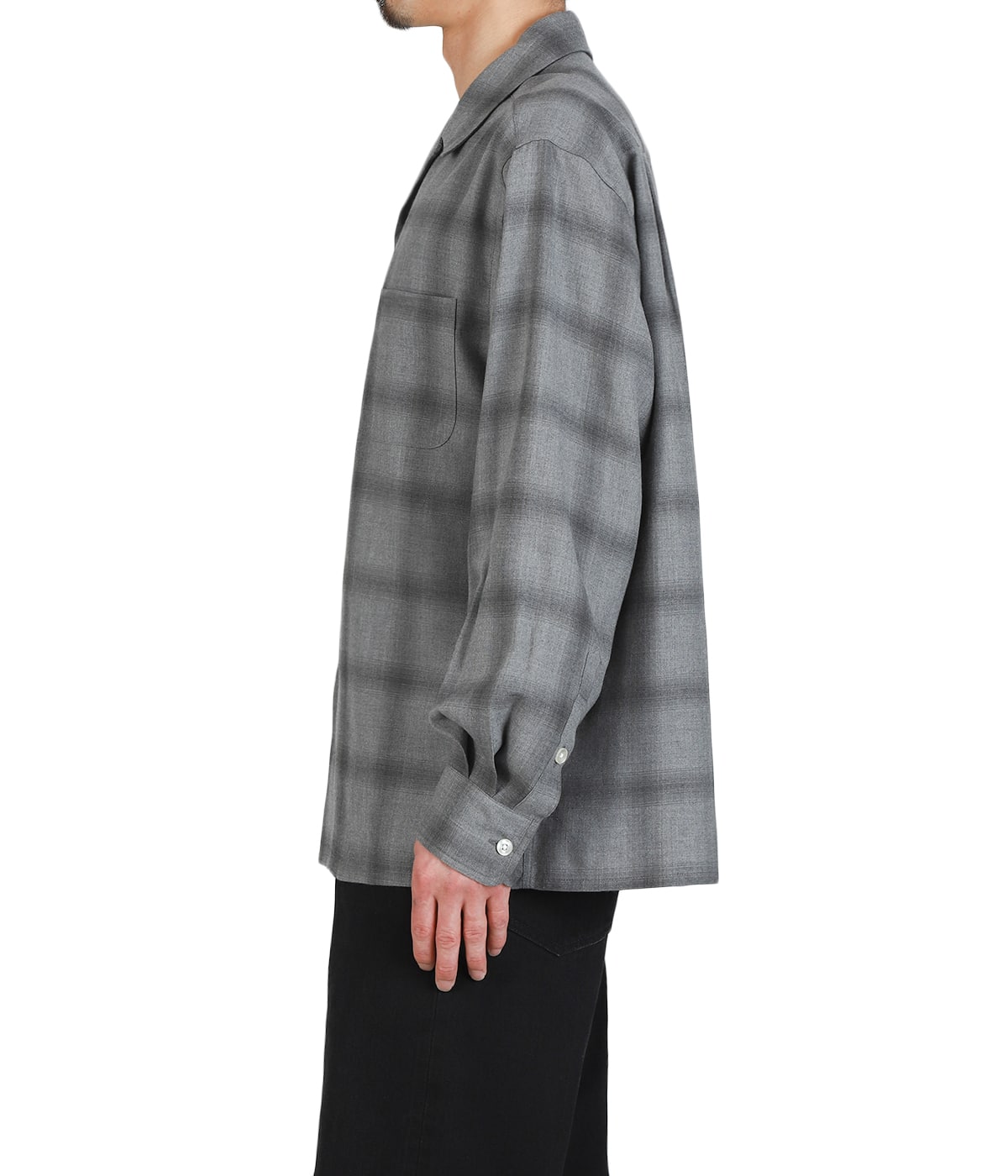 OMBRE CHECK OPEN COLLAR SHIRT L/S | WACKO MARIA(ワコマリア