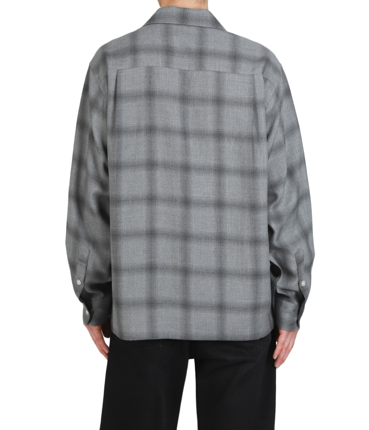 OMBRE CHECK OPEN COLLAR SHIRT L/S | WACKO MARIA(ワコマリア