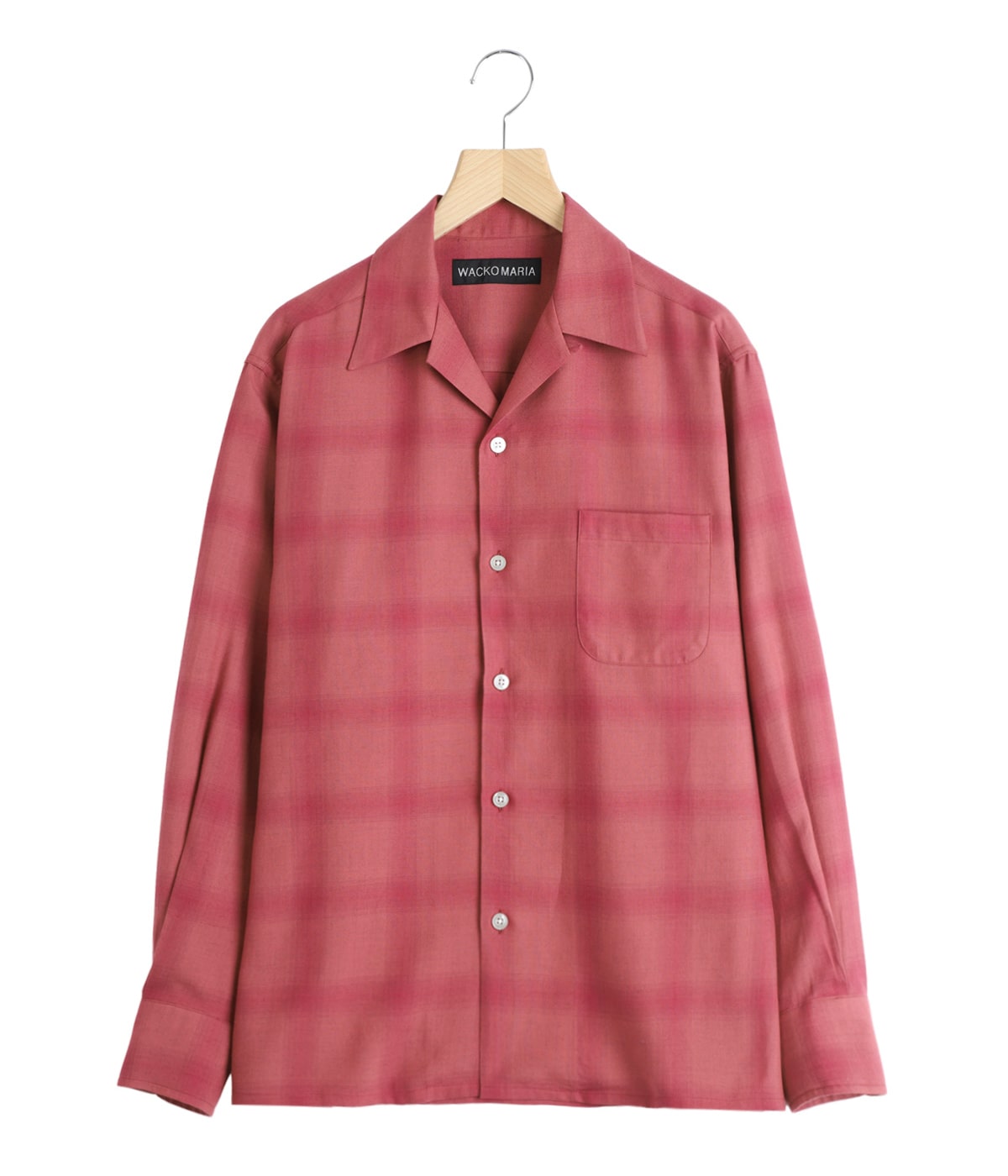 OMBRE CHECK OPEN COLLAR SHIRT L/S | WACKO MARIA(ワコマリア