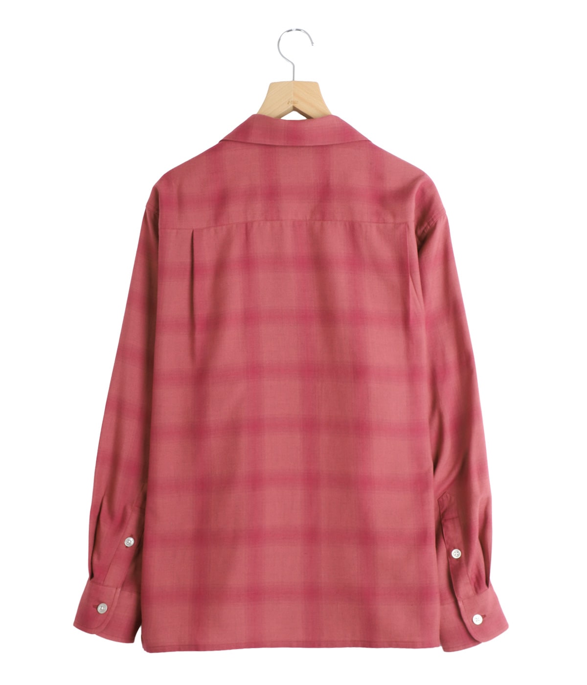 OMBRE CHECK OPEN COLLAR SHIRT L/S | WACKO MARIA(ワコマリア