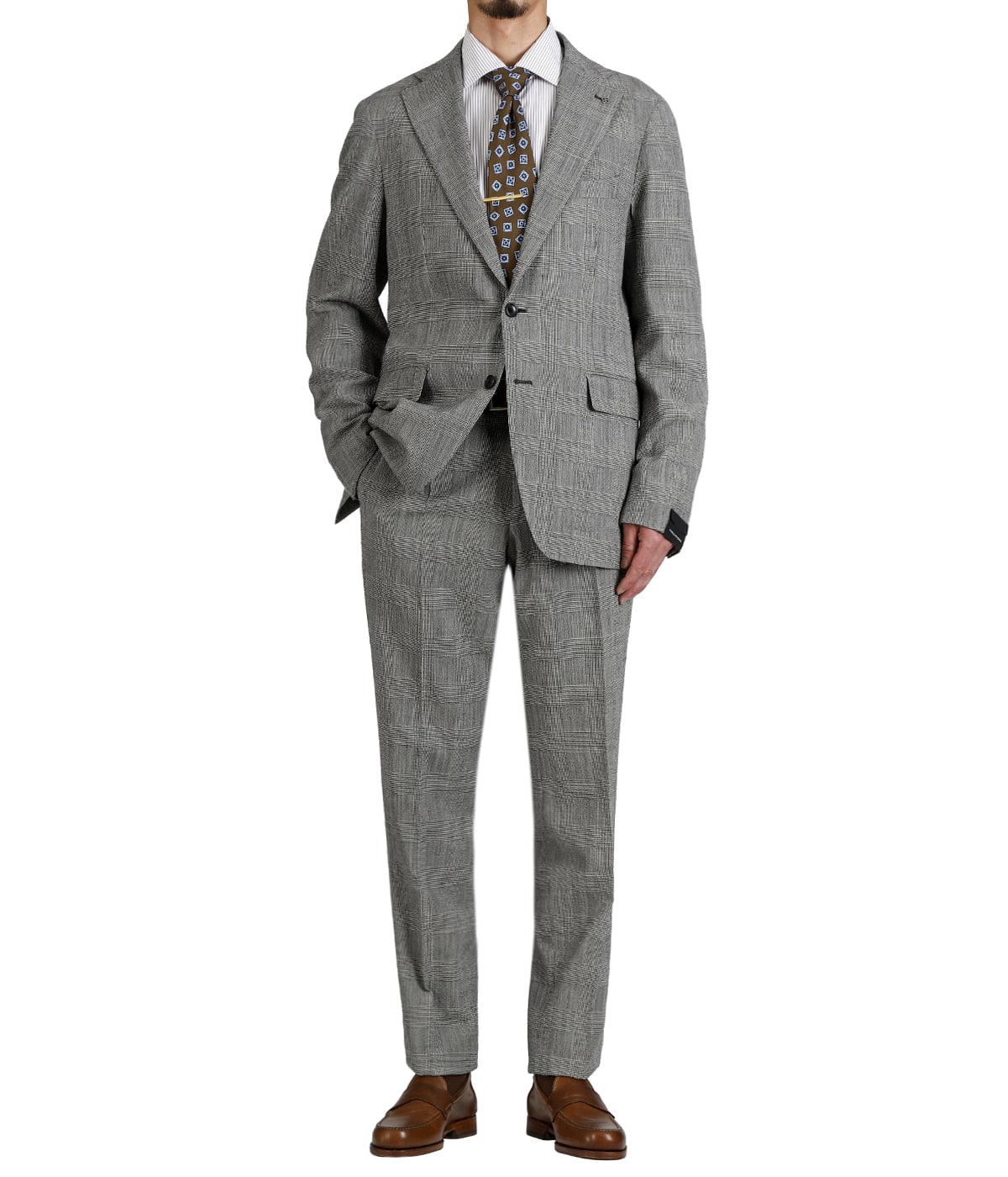 SUIT VESVIO EASY PANTS GLEN CHECK | TAGLIATORE(タリアトーレ