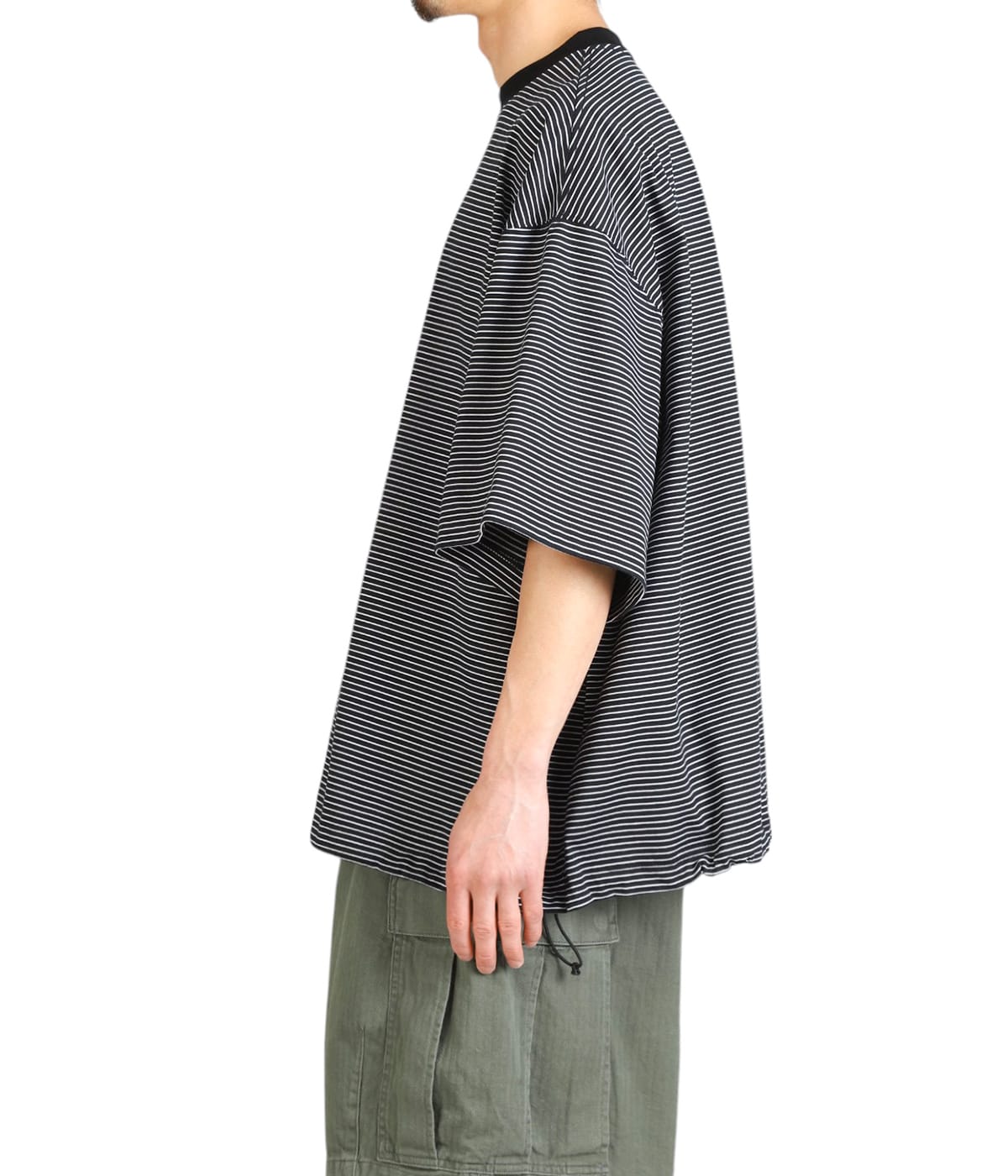 イズネス　バルーンT ブラック　ホワイトボーダー 楽天市場】[SALE]is-ness : BALLOON STRIPES T SHIRT / 全3色