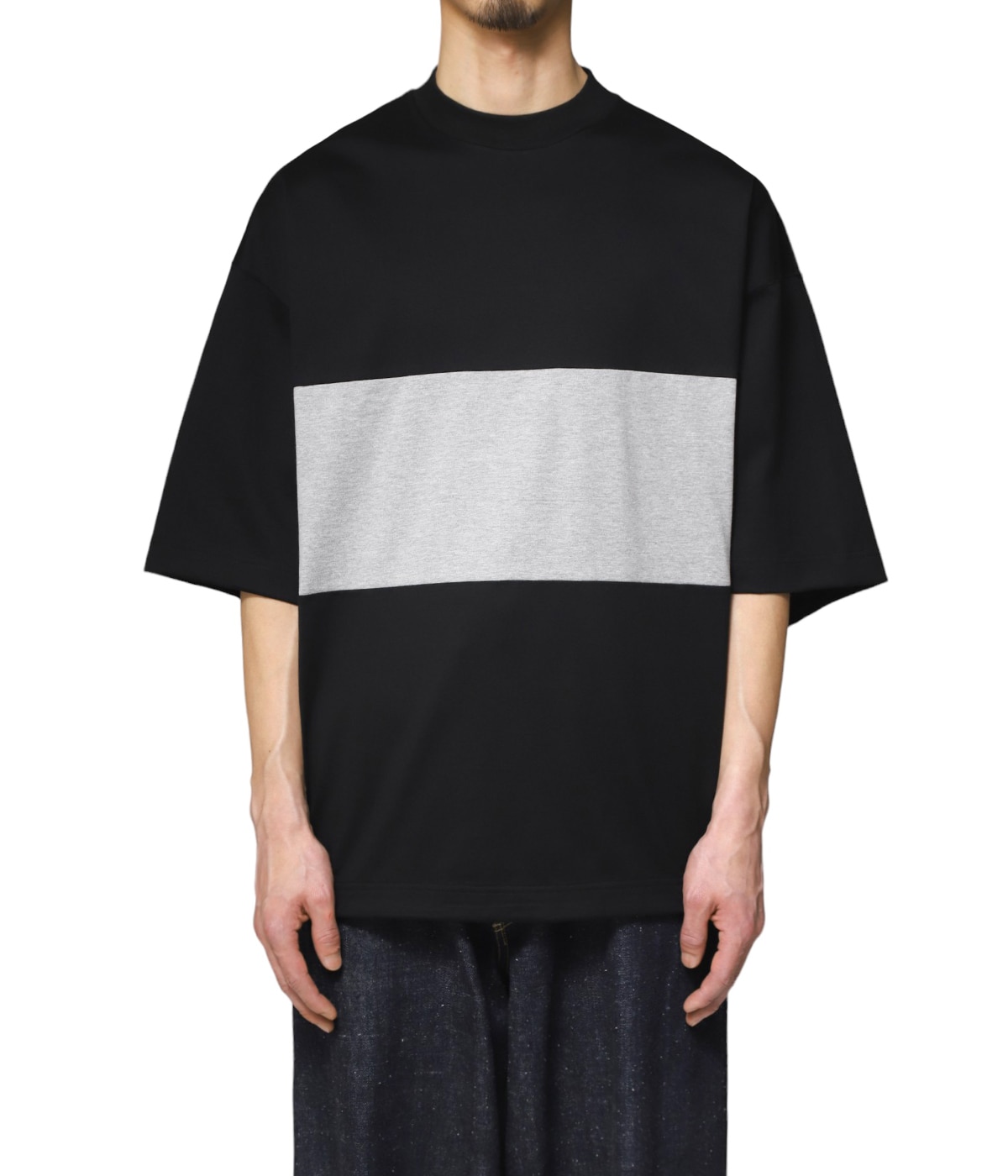 BALLOON COLOR BLOCK SHORT SLEEVE T-SHIRT | is-ness(イズネス