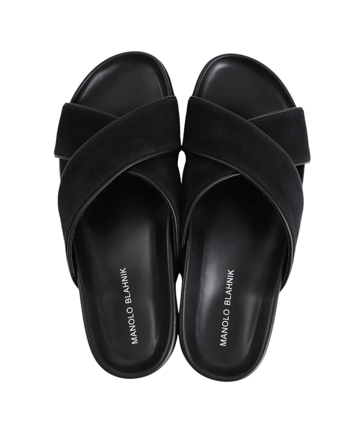 完売前に☆ [MANOLO BLAHNIK] Chiltern スエード スライド MANOLO BLAHNIK Chiltern Leather-Trimmed Raffia Sandals for