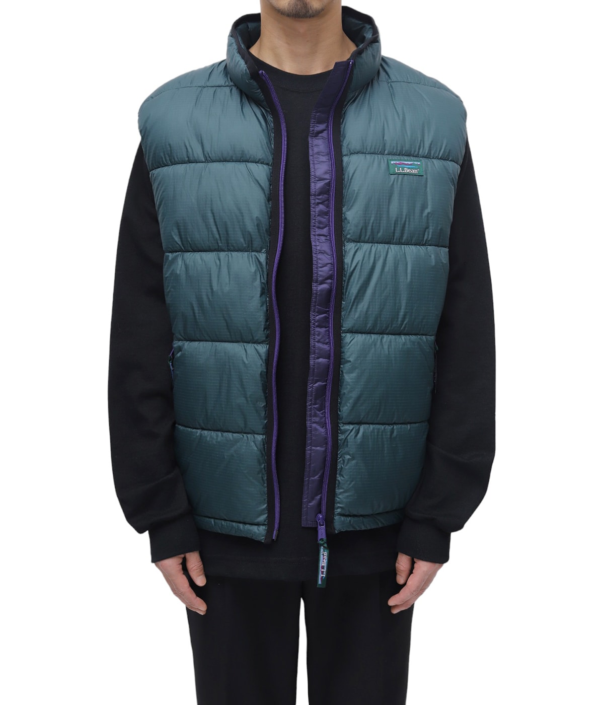 LLBEAN ダウンベスト　グリーン マウンテン・クラシック・ダウン・フード・ベスト 米国フィット