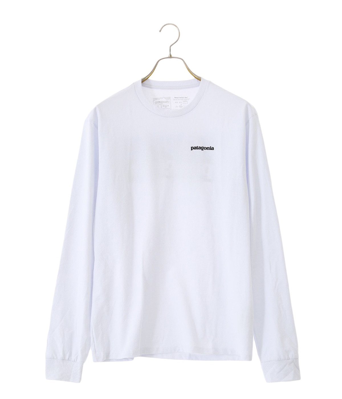 patagonia レノシャツ プルオーバー ホワイト M M's L/S P-6 Logo Responsibili-Tee -WHT- | patagonia