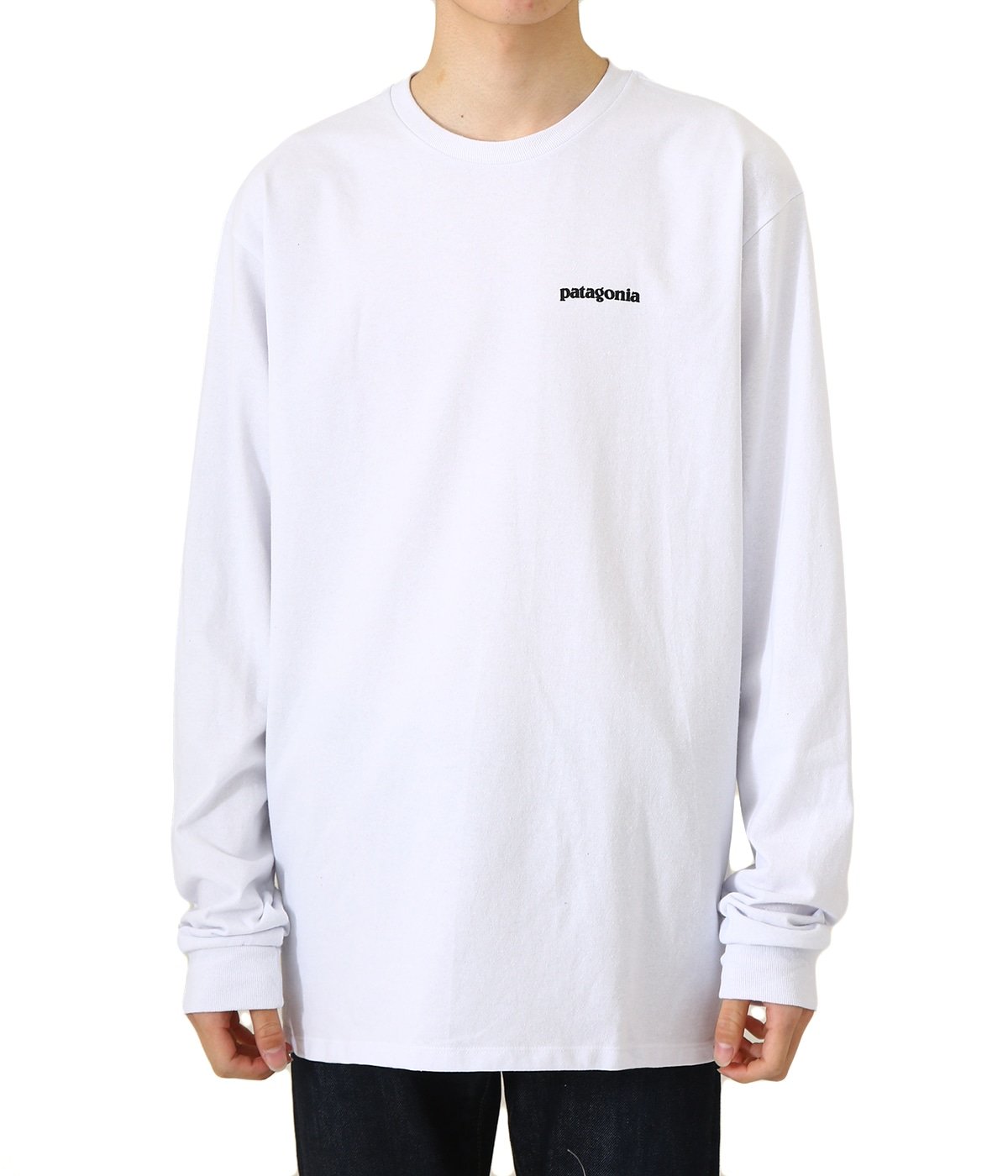 patagonia レノシャツ プルオーバー ホワイト M M's L/S P-6 Logo Responsibili-Tee -WHT- | patagonia