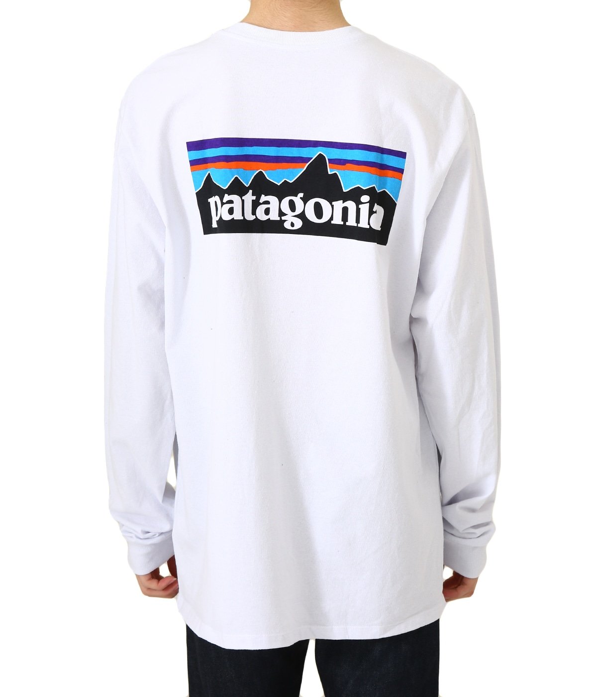 【新品 未使用】patagonia トレーナー M's Lサイズ パタゴニア M's L/S P-6 Logo Responsibili-Tee -WHT- | patagonia