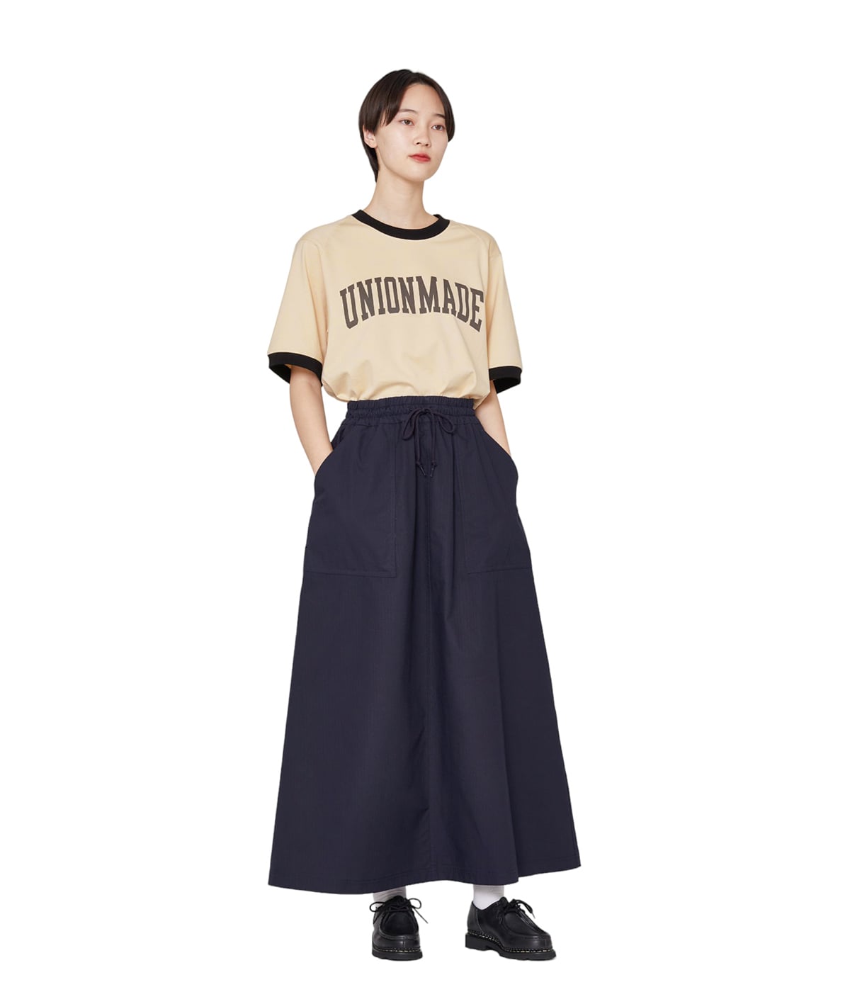 レディース】GATHERD LONG SKIRT | UNION LAUNCH(ユニオンランチ