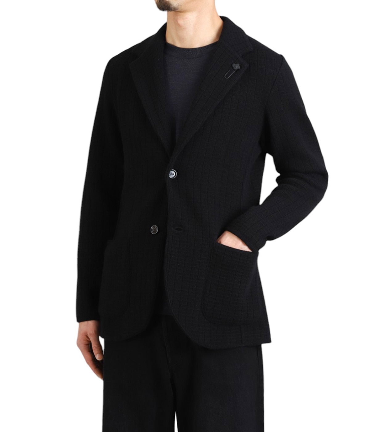 未使用級 LARDINI テーラードジャケット ニットジャケット ウール 現行品 ニットジャケット シングル | LARDINI(ラルディーニ) / アウター
