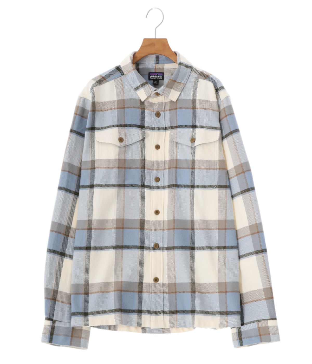 美品 patagonia FA16 フィヨルド フランネルシャツ XL BL patagonia(パタゴニア) M's L/S LW Fjord Flannel Shirt (ロング