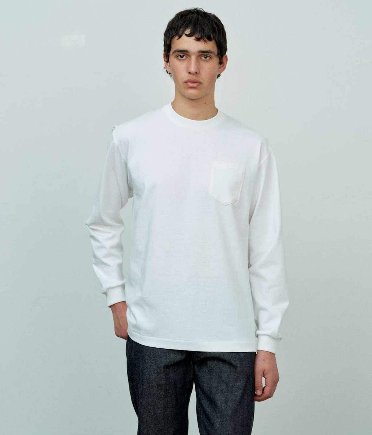 Ame③ Triacetate Georgette VーNeck Dress