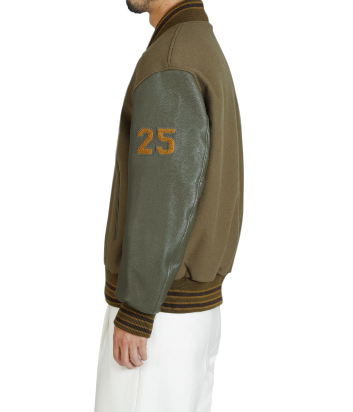 Wool Melton Varsity Jacket | Scye(サイ ベーシックス