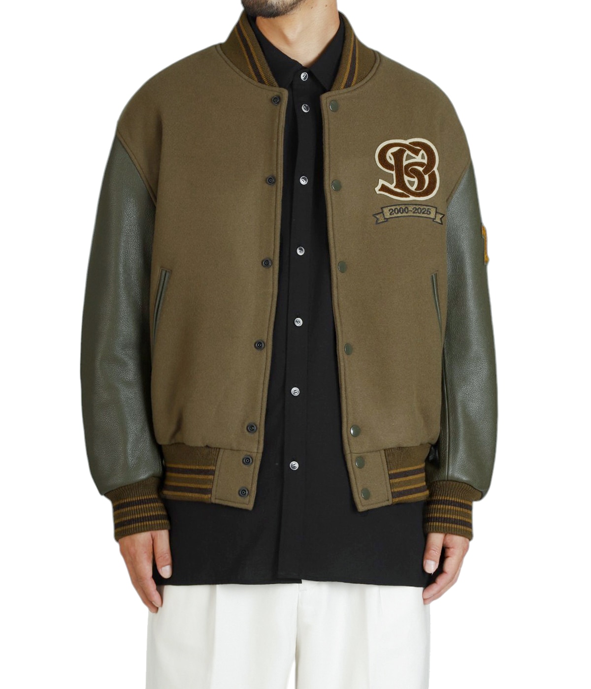 Wool Melton Varsity Jacket | Scye(サイ ベーシックス