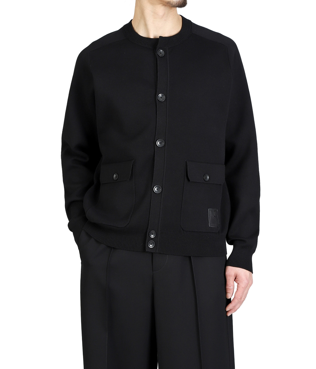 CABaN メンズM コットンカシミヤ カーディガン CABaN（キャバン） カーディガン コットンカシミヤ バイカラーVネック