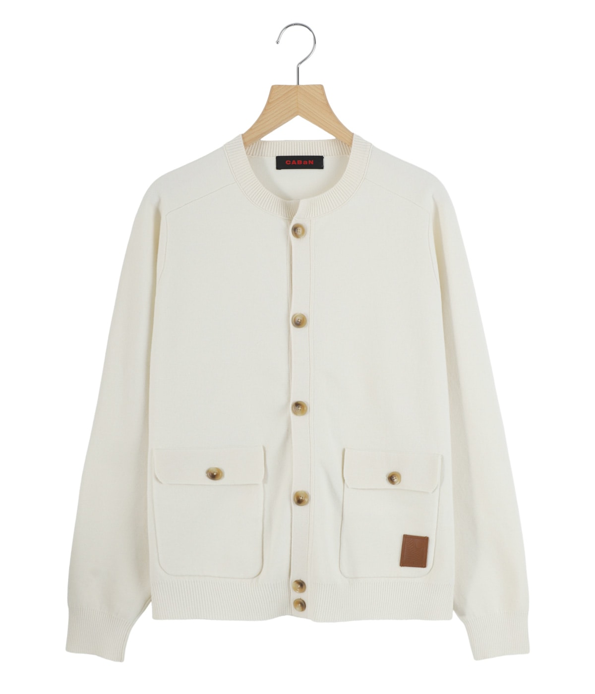 コットンカシミヤ フラップポケットニットブルゾン | CABaN(キャバン
