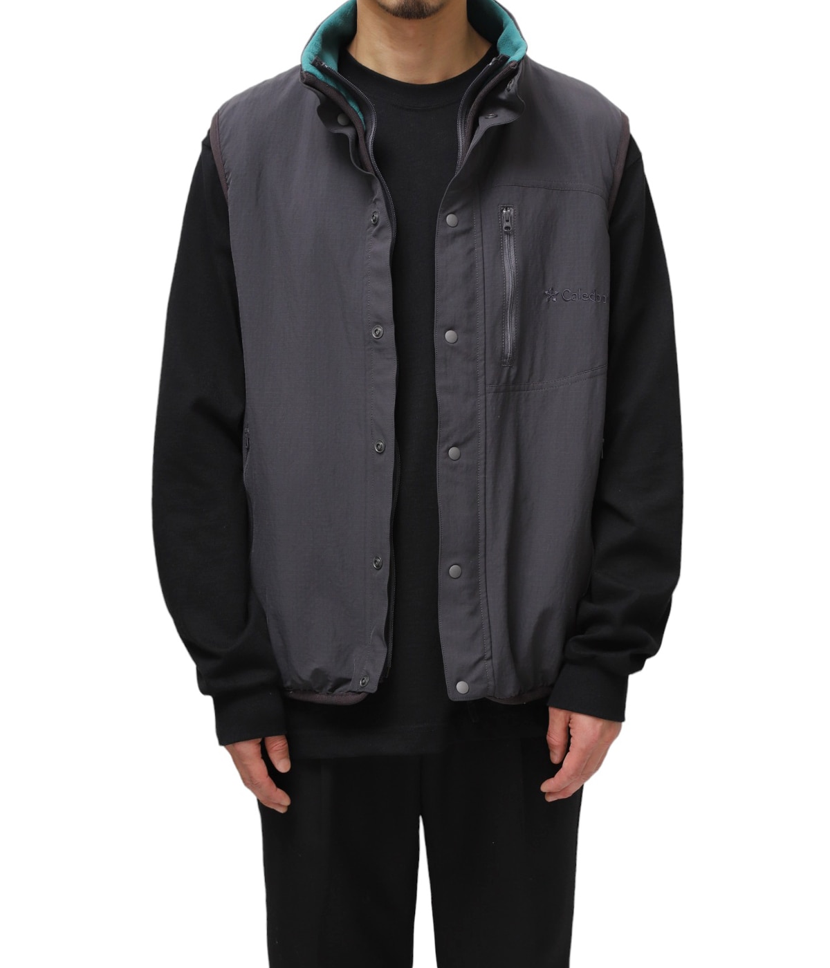 【Caledoor 】Reversible Fleece Jacket Reversible Nylon/Recycled Fleece Vest | Caledoor(カレドアー