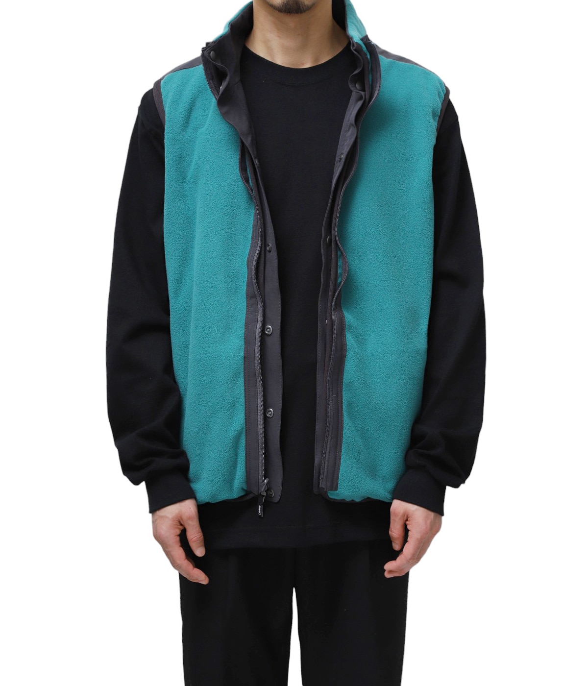 トップス CALEDOOR reversible nylon fleece vest caledoor（カレドアー）＞高機能なフリースベスト / スタッフ