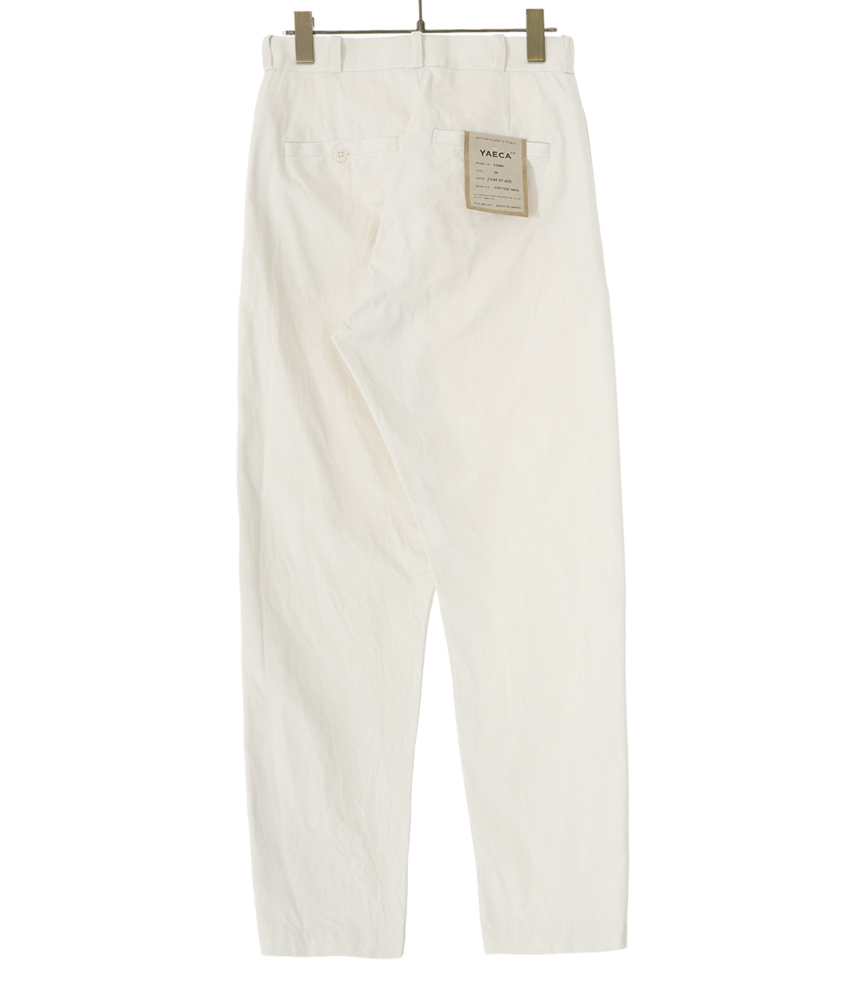 ヤエカ　クリーズド　チノ　ホワイト YAECA (ヤエカ) CHINO CLOTH PANTS PIPED / チノクロスパンツ