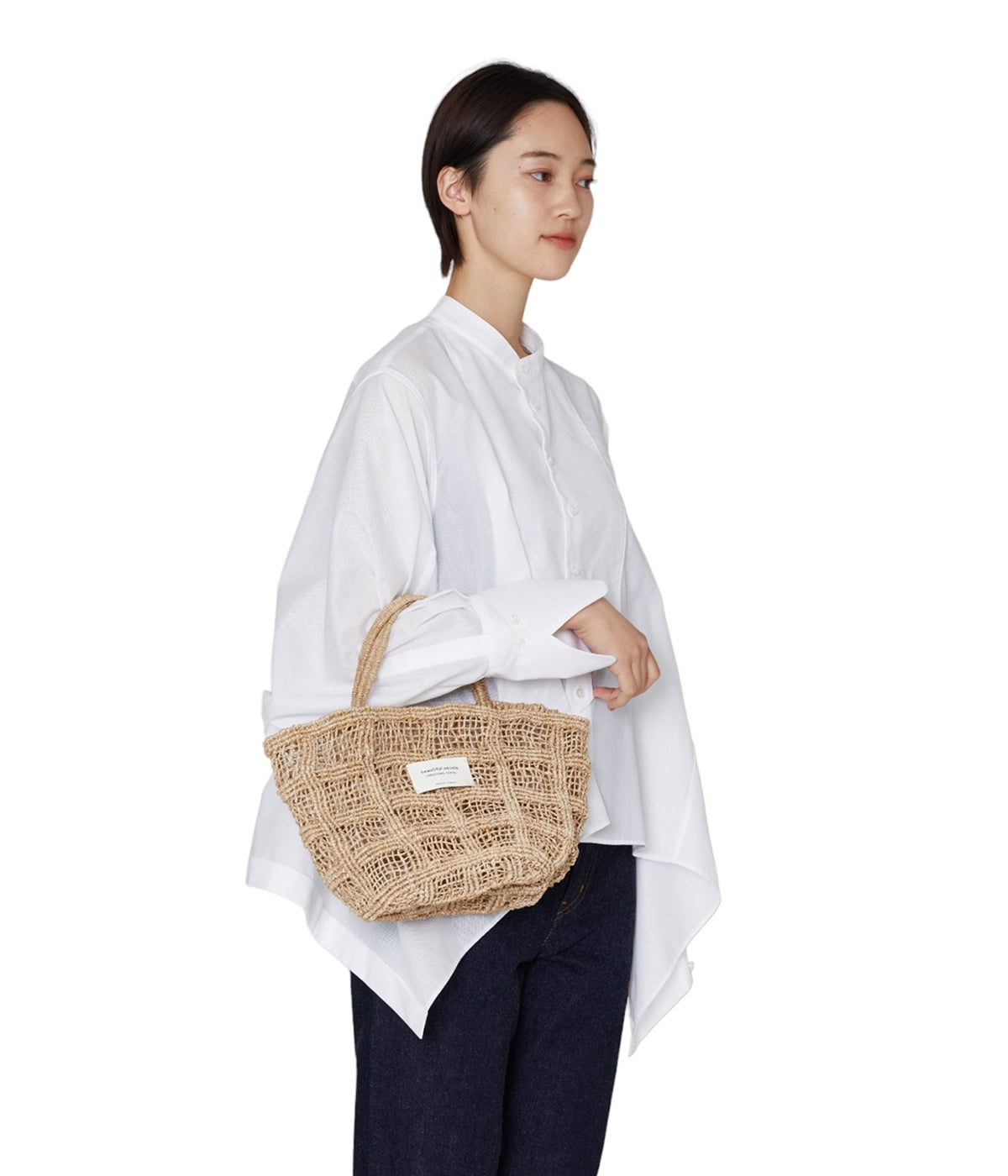 レディース】abaca knitting tote bag S | beautiful people
