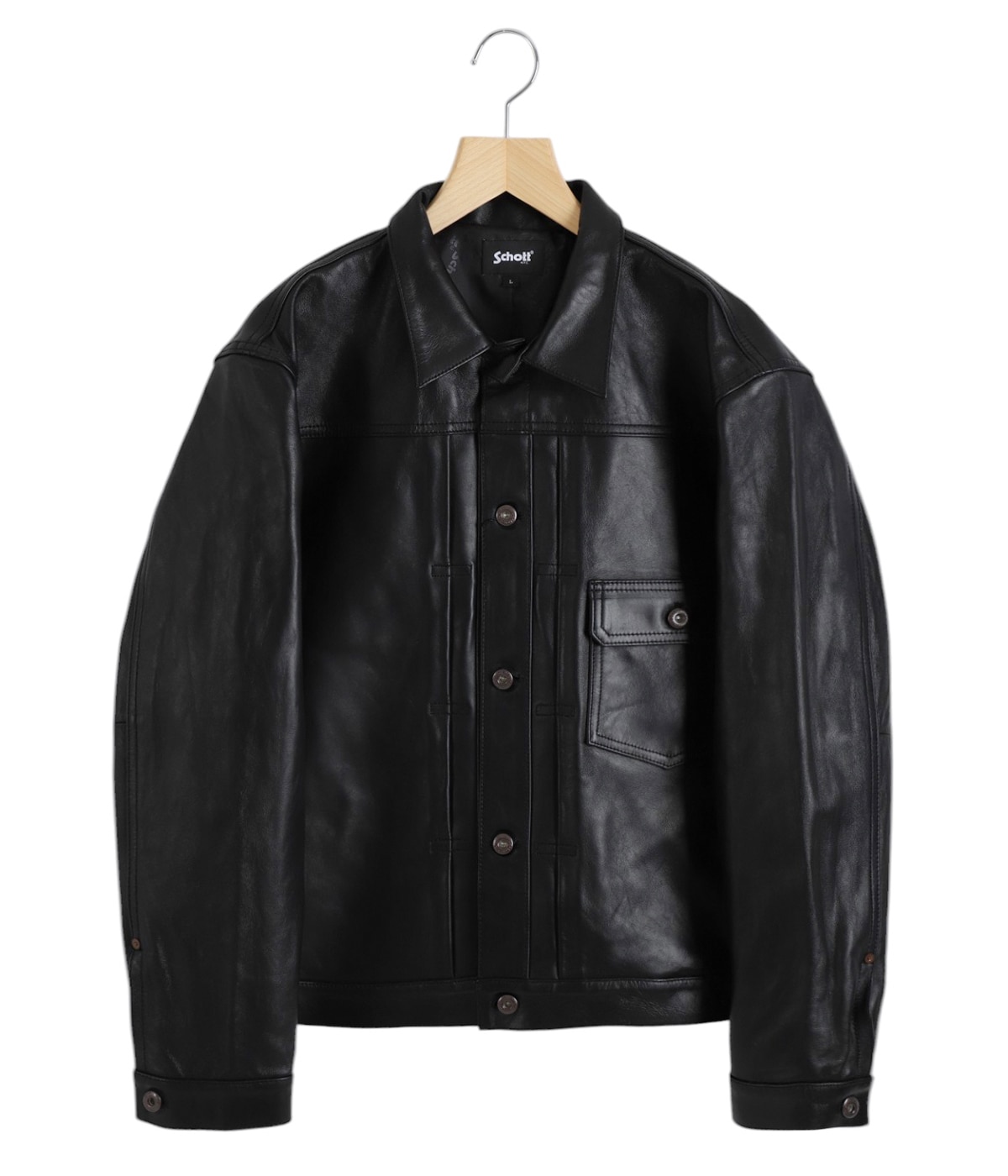 Schott ブラックレザージャケット 1st 型 ショット SHEEP LEATHER 1st TRACKER JACKET | Schott(ショット