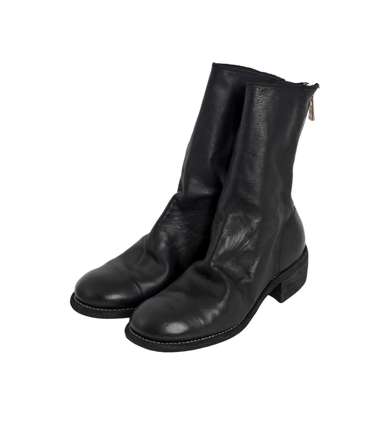 レディース】BACK ZIP MID BOOTS -SOFT HORSE FULL GRAIN BLKT